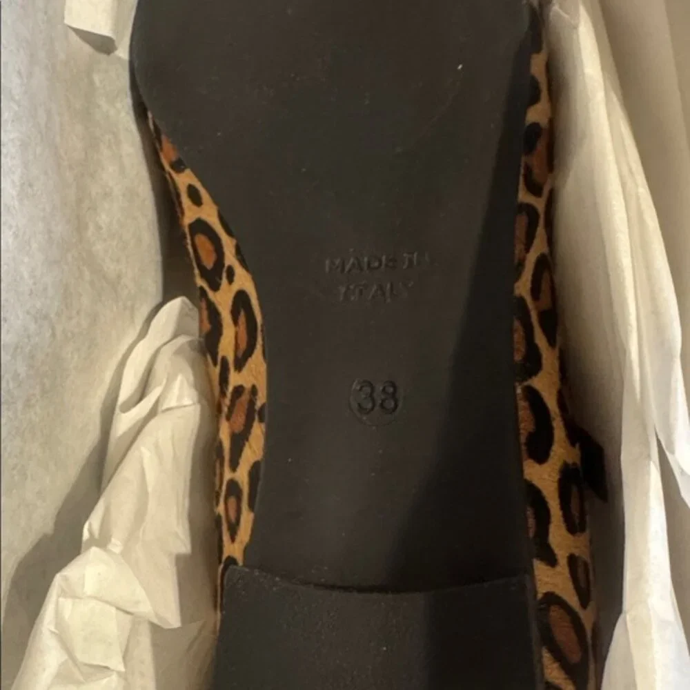 Nila & Nila Leopard Print Flats with Red Strap